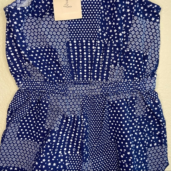 First Impressions Dot Printed Romper 6-9M - Picture 2 of 5